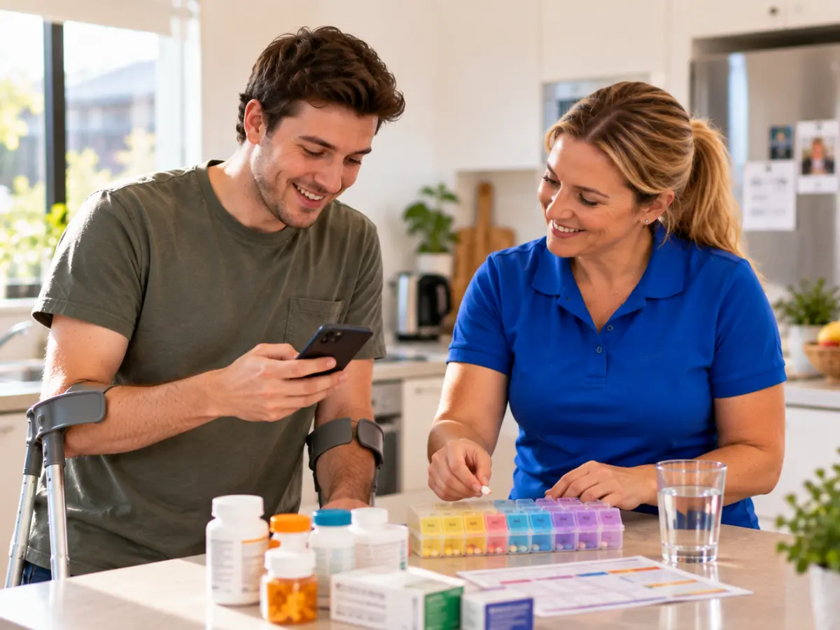 Safe, organised medication routine