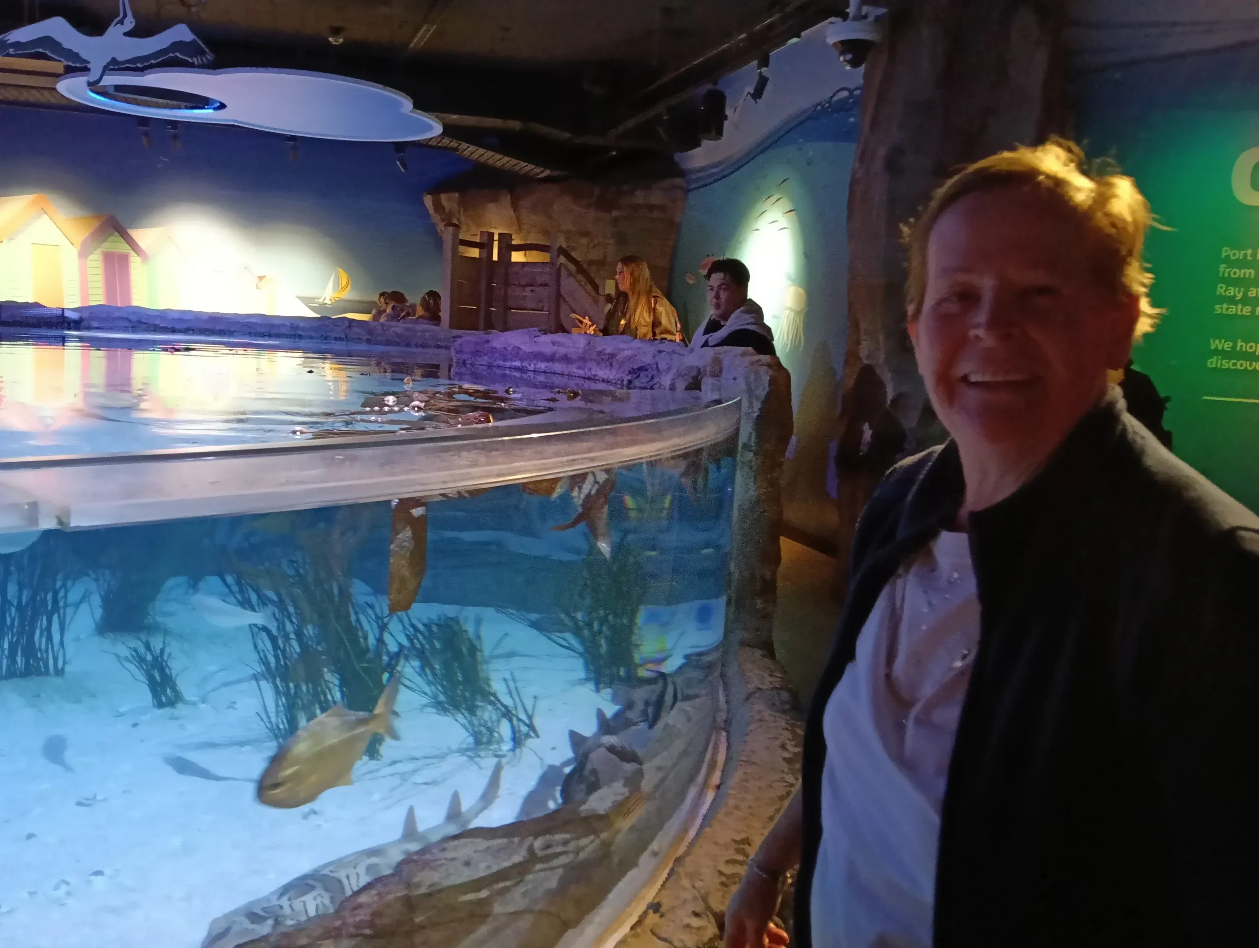 Elizabeth at the aquarium