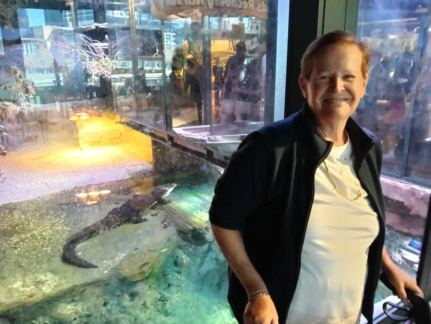 Smiling during the visit