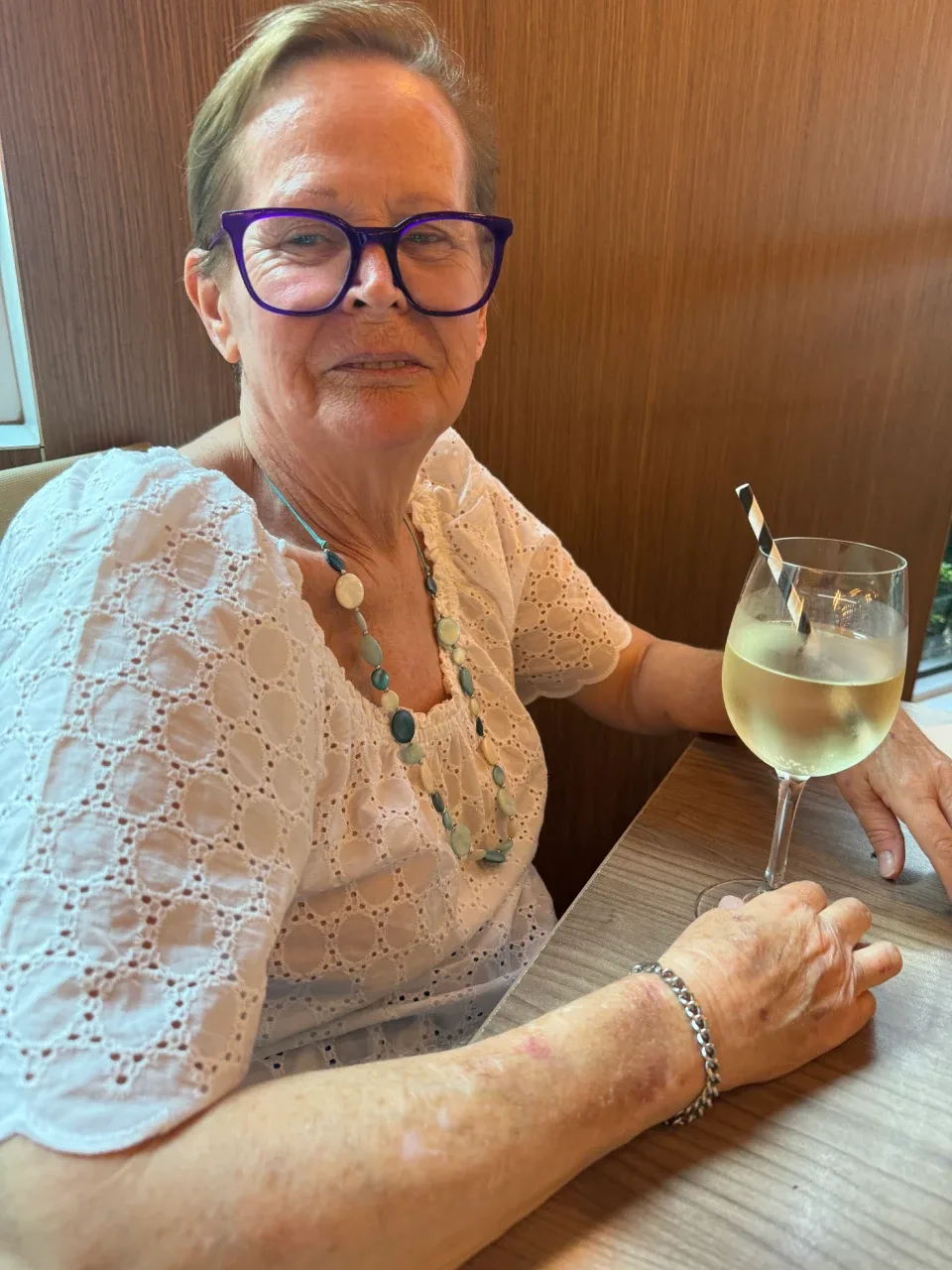 Elizabeth celebrating her birthday