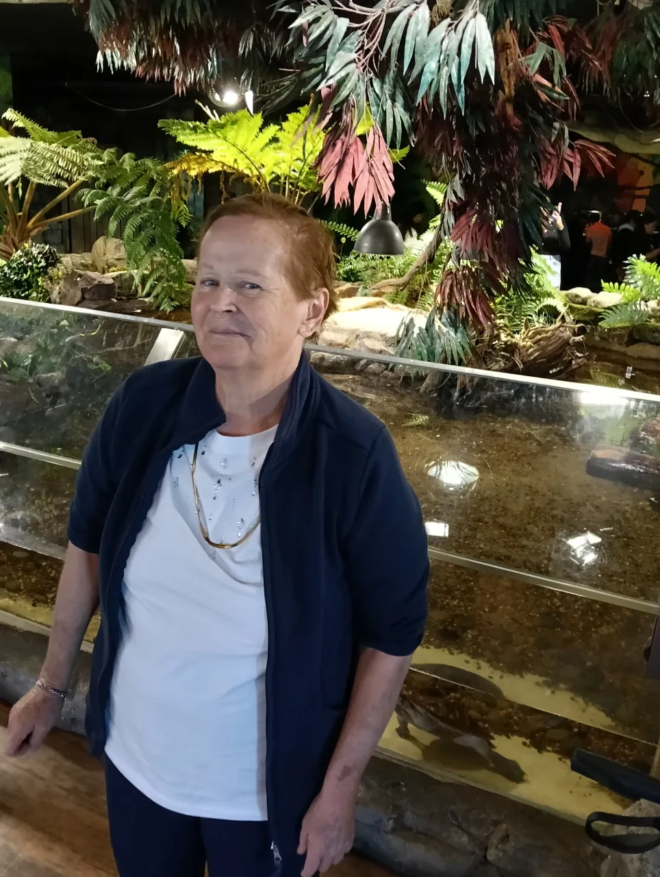 Elizabeth exploring the exhibit