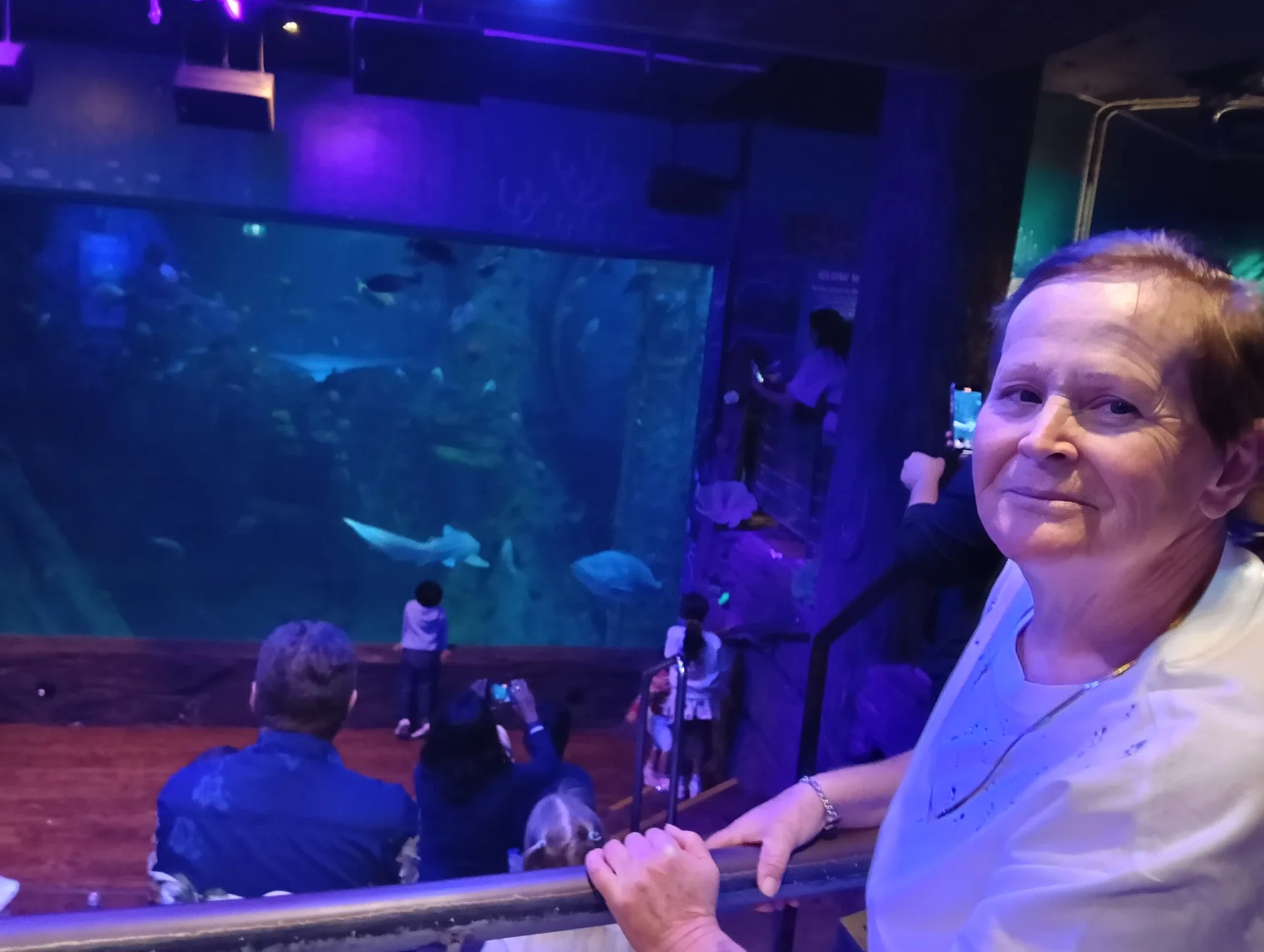 Elizabeth enjoying the aquarium
